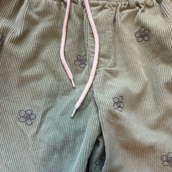 Urban Outfitters green corduroy floral pants - Picture 3 of 7